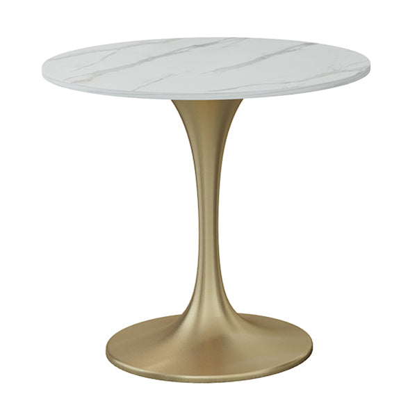 Moderne ronde gesinterde stenen top eettafel witte standaard eettafel voor keuken
