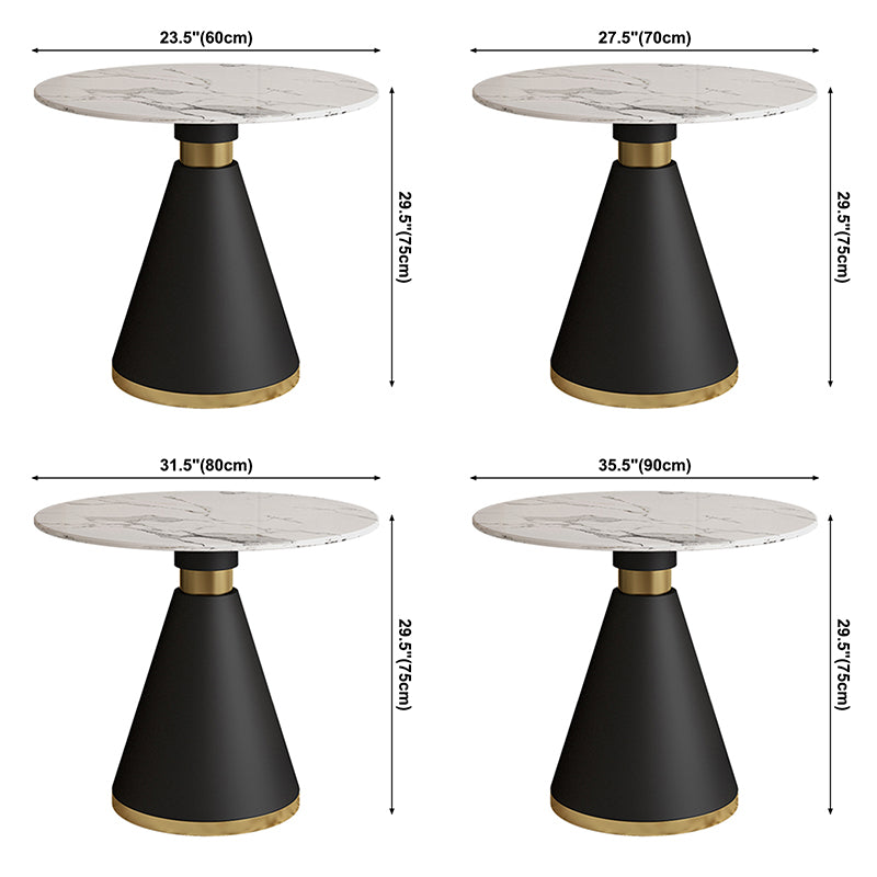 Stone Dining Site Table Contemporary Round Dining Table for Kitchen Home