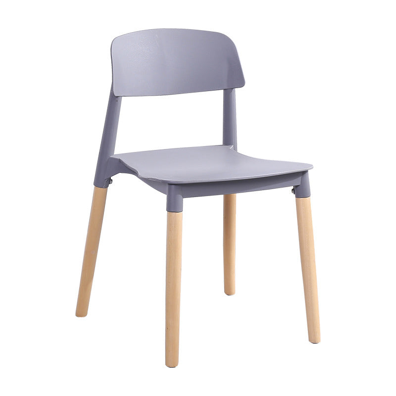 Ensemble de chaises de salle à manger avec pieds en bois et dossier ouvert, chaise d'appoint pour maison scandinave