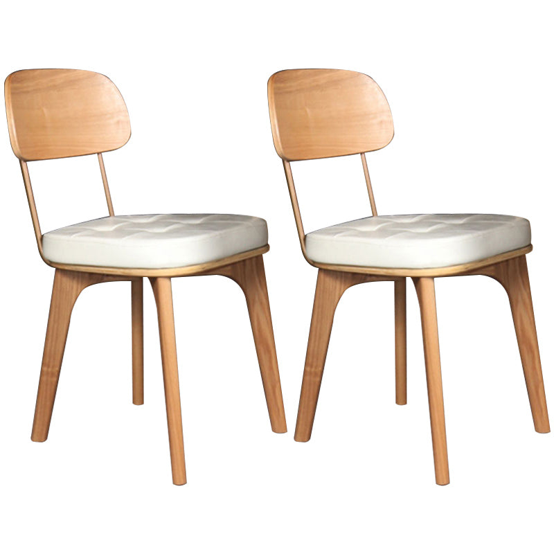 Chaise de salle à manger industrielle, chaise latérale à dossier ouvert avec pieds en bois pour usage domestique