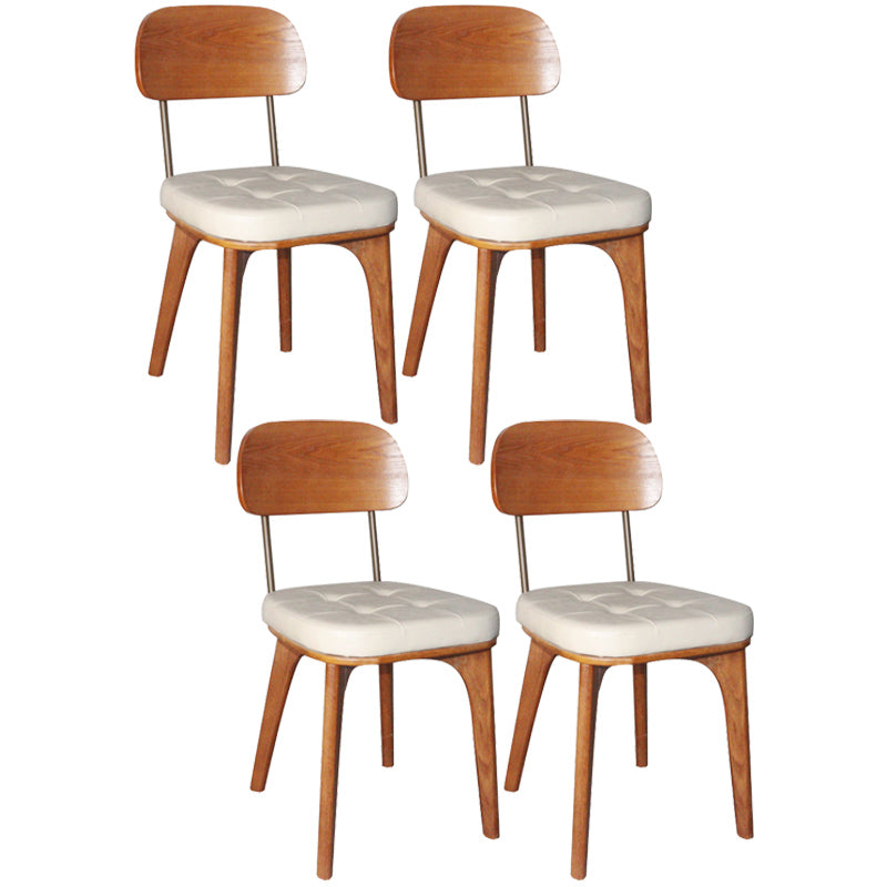 Chaise de salle à manger industrielle, chaise latérale à dossier ouvert avec pieds en bois pour usage domestique