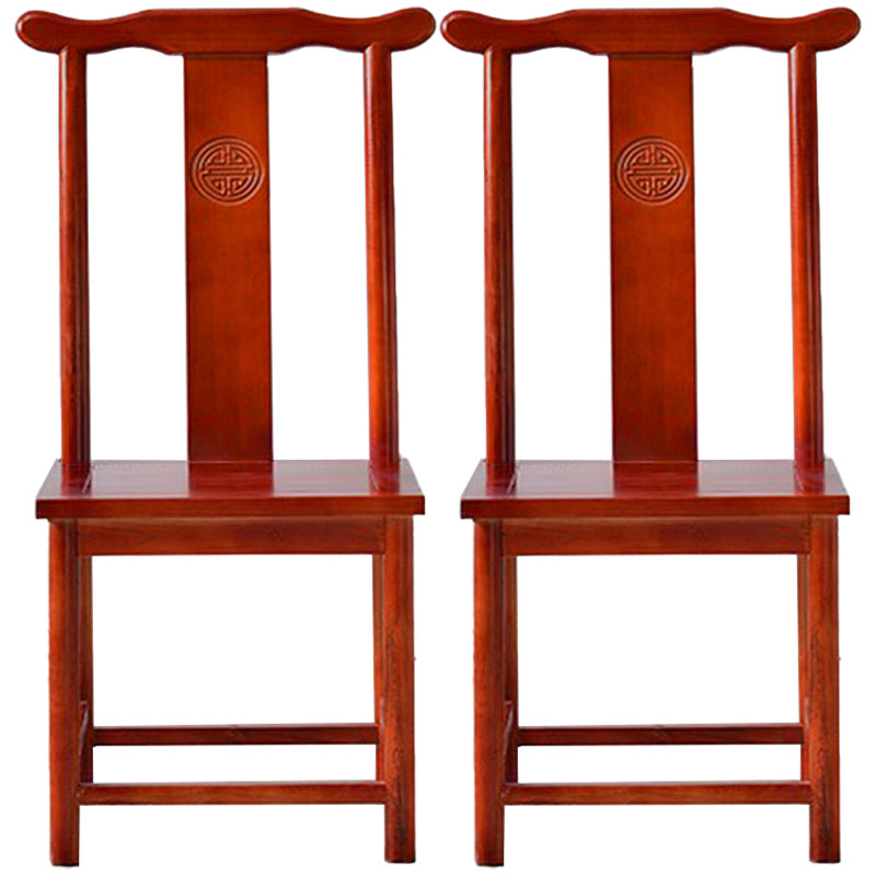 Chaise d'appoint de salle à manger traditionnelle en bois, chaises d'appoint à dossier en corne de vache