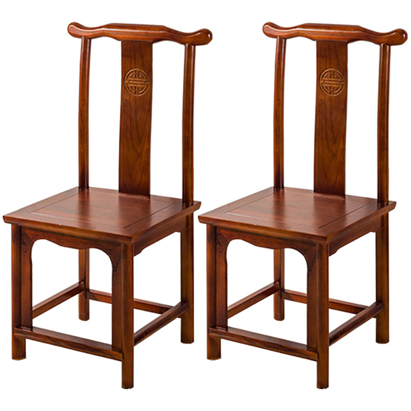 Chaise d'appoint de salle à manger traditionnelle en bois, chaises d'appoint à dossier en corne de vache