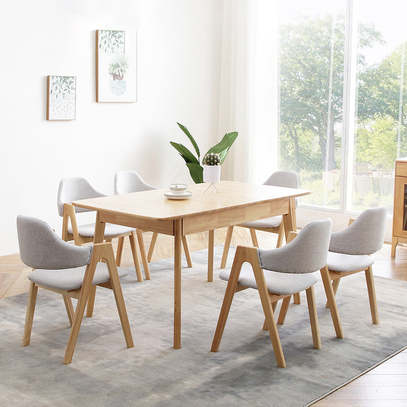 Chaise de salle à manger en bois de Style Glam, finition mate, dossier solide, pour la maison