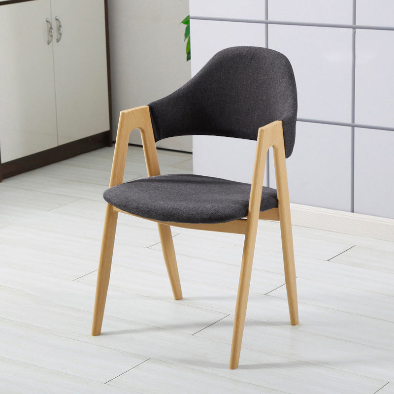 Chaise de salle à manger en bois de Style Glam, finition mate, dossier solide, pour la maison