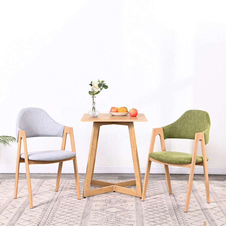 Chaise de salle à manger en bois de Style Glam, finition mate, dossier solide, pour la maison