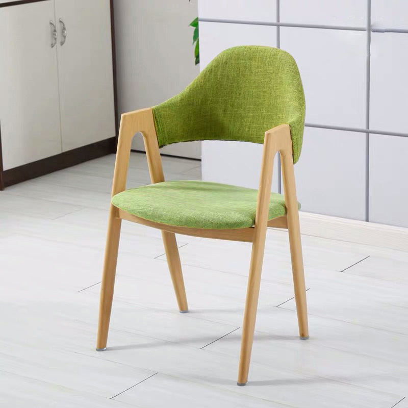 Chaise de salle à manger en bois de Style Glam, finition mate, dossier solide, pour la maison