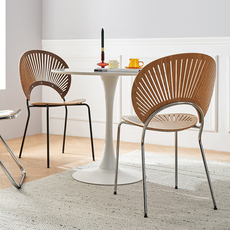 Ensemble de chaises en métal de style contemporain, cuisine, salle à manger, chaises latérales arrière Windsor