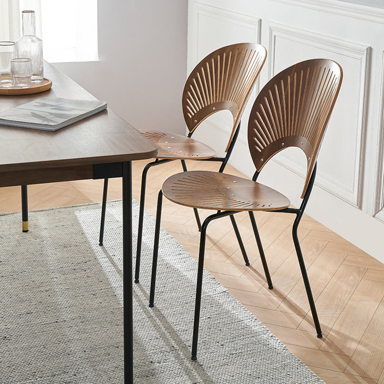 Contemporary Style Metal Chair Set Kitchen Dining Windsor Back Side Chairs