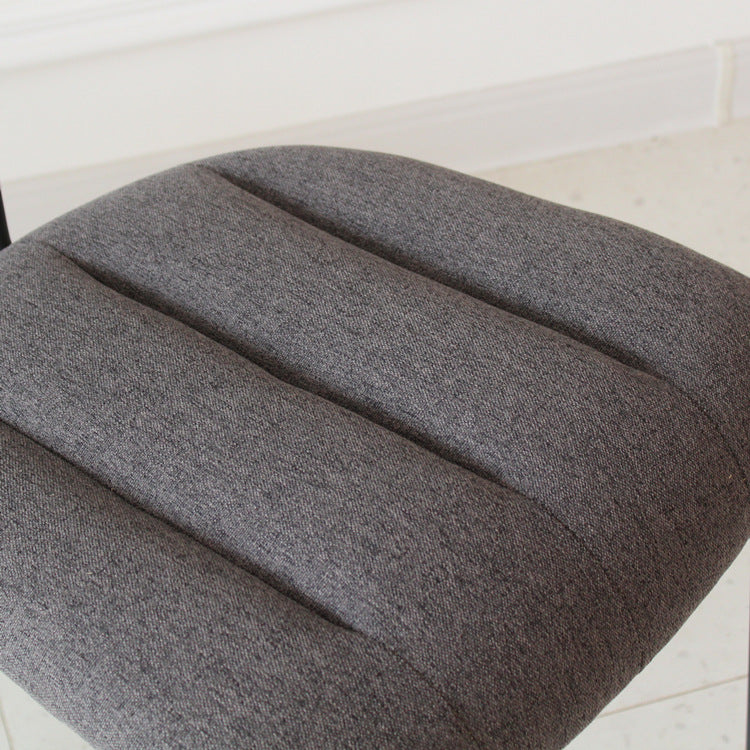 Chaise latérale de finition mate en métal de style industriel, chaise latérale à dossier ouvert pour salle à manger