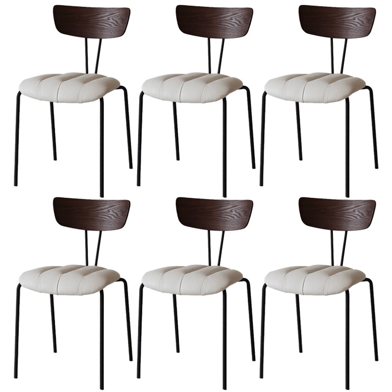 Chaise latérale de finition mate en métal de style industriel, chaise latérale à dossier ouvert pour salle à manger