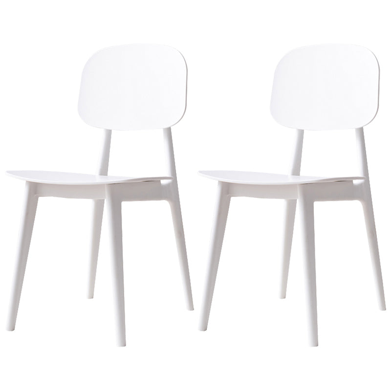 Scandinavian Style Plastic Dining Armless Chair Windsor Back Side Chair for Home Use