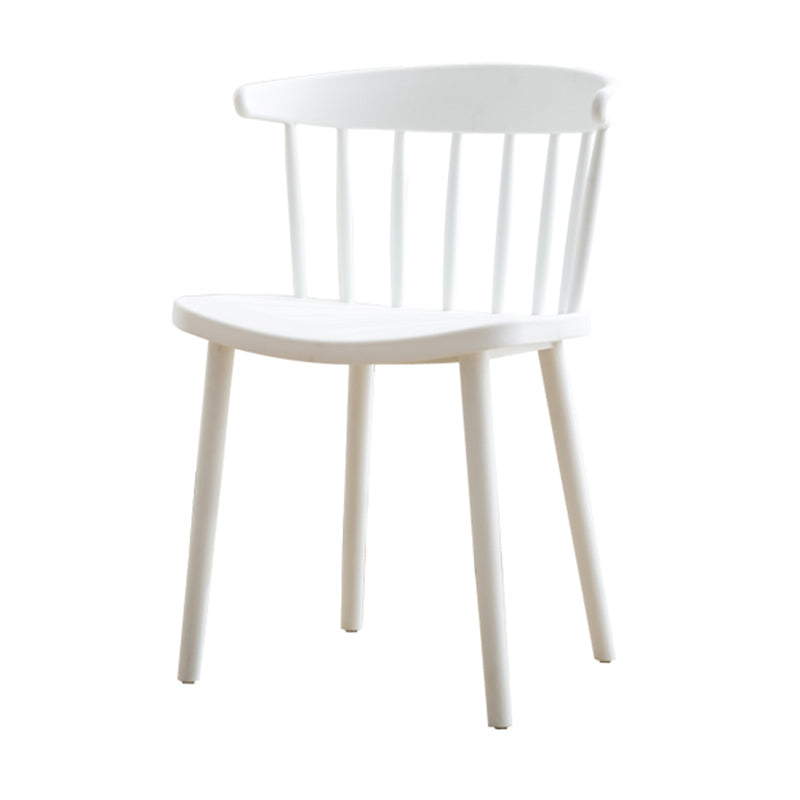 Chaise de salle à manger en plastique de Style scandinave, sans accoudoirs, chaise latérale à dossier Windsor pour usage domestique