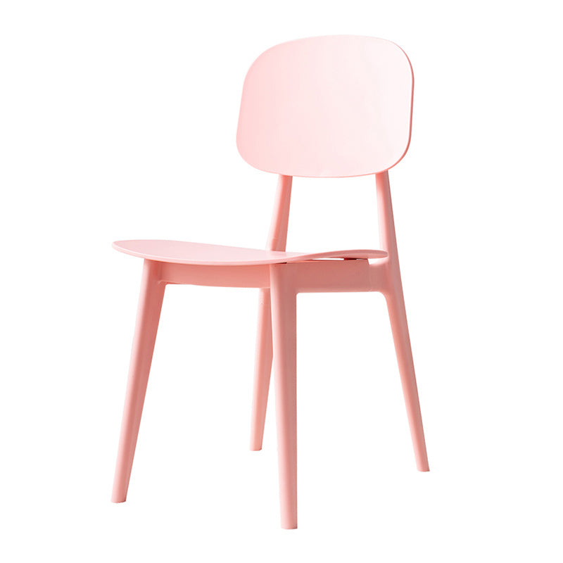 Scandinavian Style Plastic Dining Armless Chair Windsor Back Side Chair for Home Use