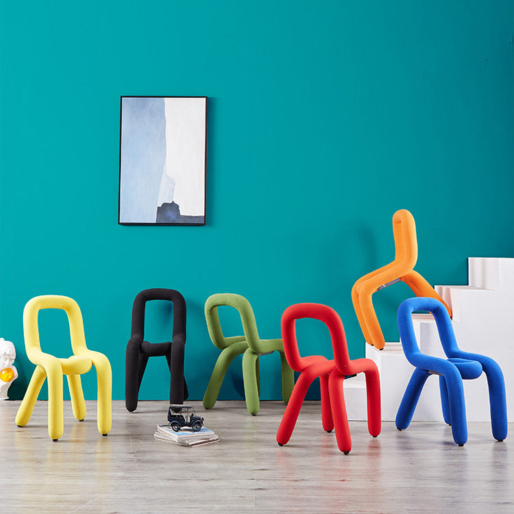 Modern Indoor-Outdoor Side Chair Multicolor Open Back Side Dining Chairs