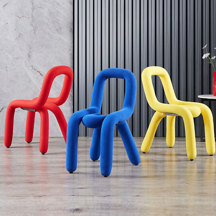 Modern Indoor-Outdoor Side Chair Multicolor Open Back Side Dining Chairs