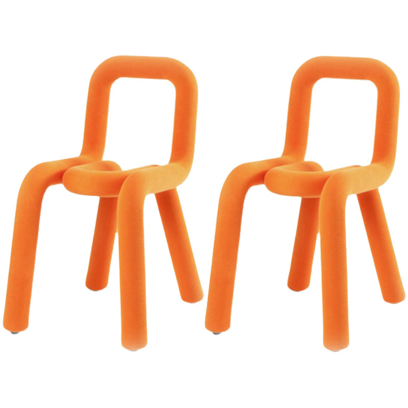 Modern Indoor-Outdoor Side Chair Multicolor Open Back Side Dining Chairs