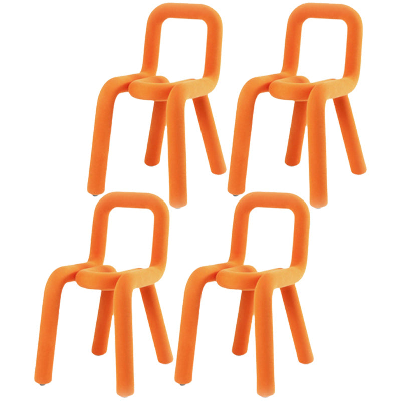 Modern Indoor-Outdoor Side Chair Multicolor Open Back Side Dining Chairs