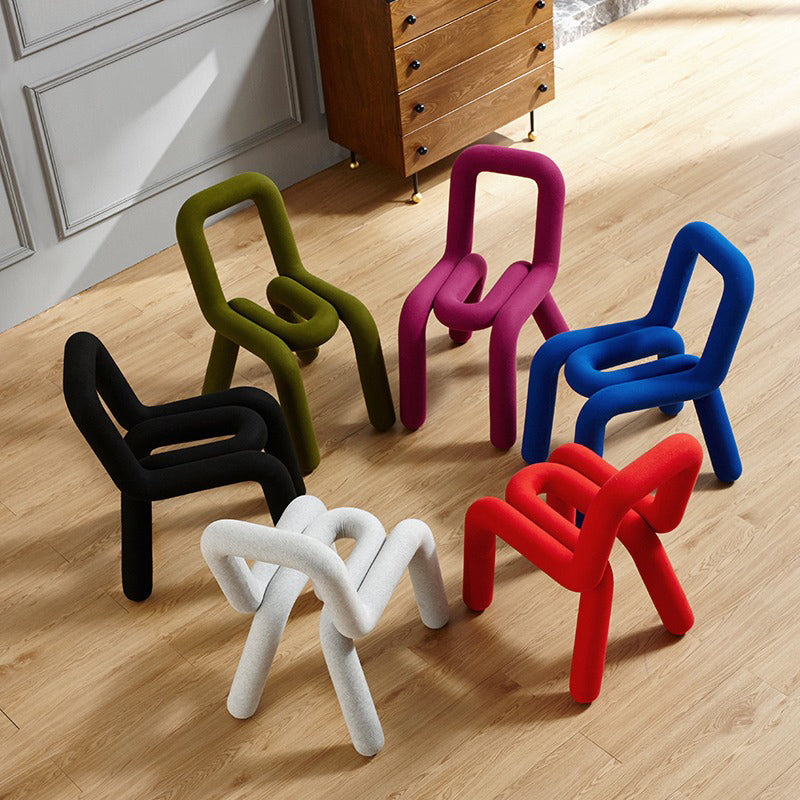 Modern Indoor-Outdoor Side Chair Multicolor Open Back Side Dining Chairs