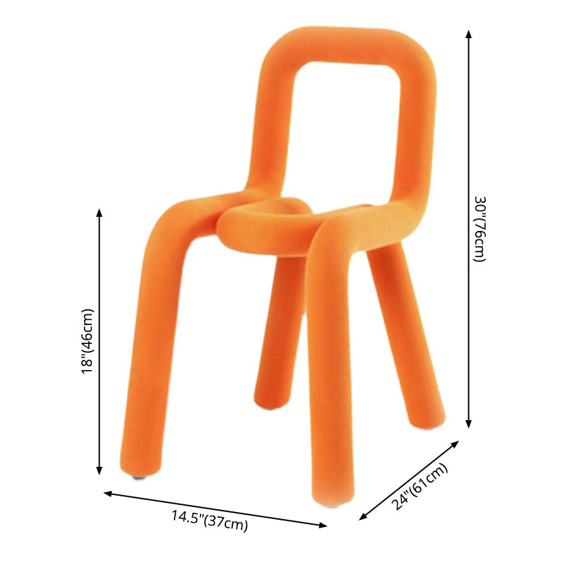 Modern Indoor-Outdoor Side Chair Multicolor Open Back Side Dining Chairs