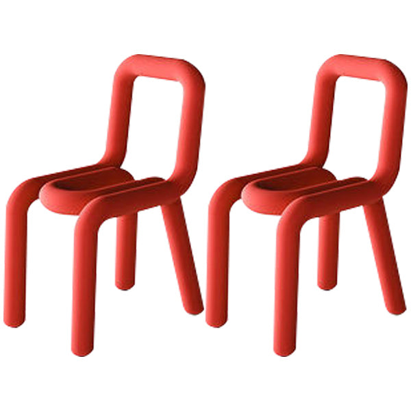 Modern Indoor-Outdoor Side Chair Multicolor Open Back Side Dining Chairs