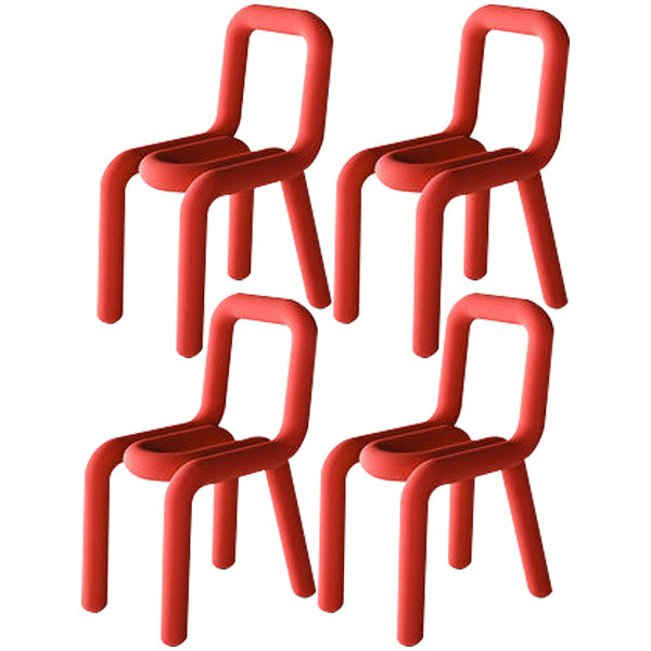 Modern Indoor-Outdoor Side Chair Multicolor Open Back Side Dining Chairs