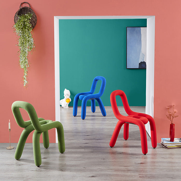 Modern Indoor-Outdoor Side Chair Multicolor Open Back Side Dining Chairs