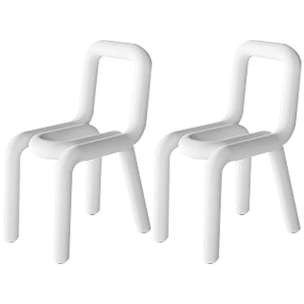 Modern Indoor-Outdoor Side Chair Multicolor Open Back Side Dining Chairs