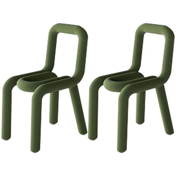 Modern Indoor-Outdoor Side Chair Multicolor Open Back Side Dining Chairs