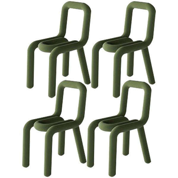 Modern Indoor-Outdoor Side Chair Multicolor Open Back Side Dining Chairs