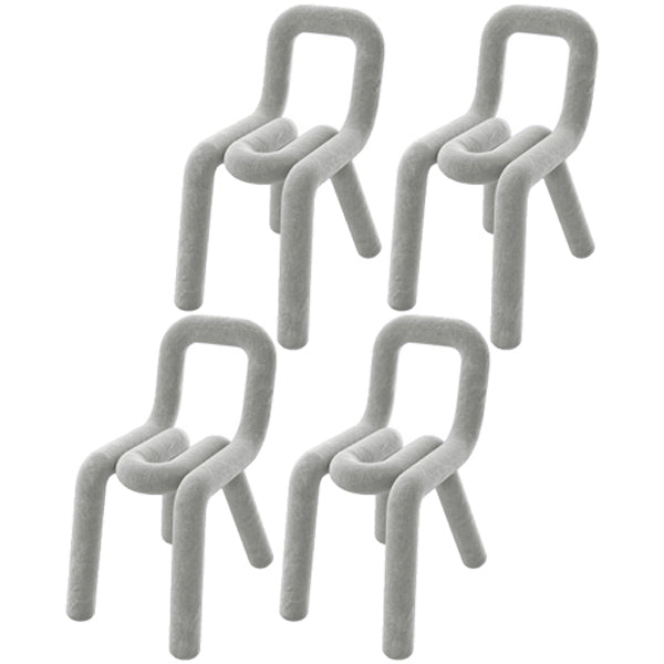 Modern Indoor-Outdoor Side Chair Multicolor Open Back Side Dining Chairs