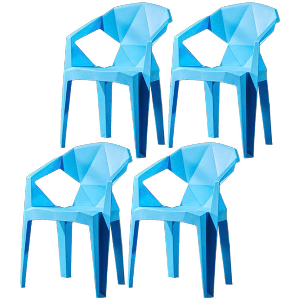 Fauteuil de salle à manger scandinave en plastique, chaise latérale à dossier solide pour usage domestique
