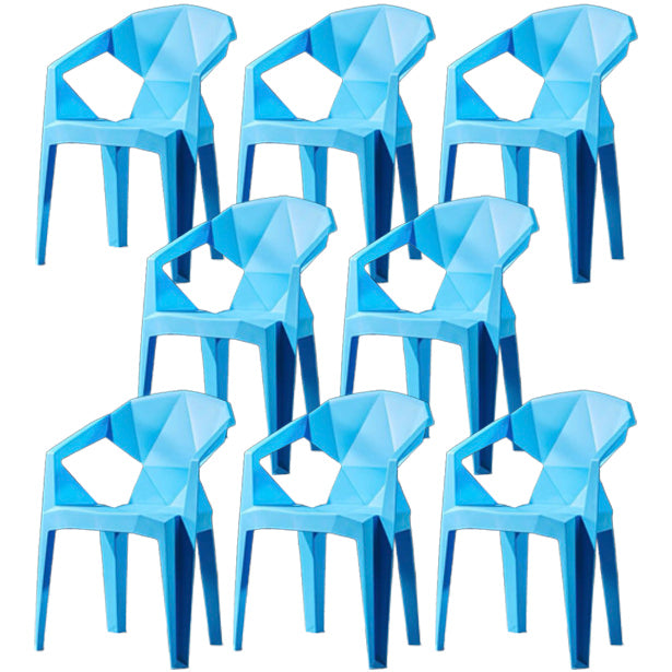 Fauteuil de salle à manger scandinave en plastique, chaise latérale à dossier solide pour usage domestique