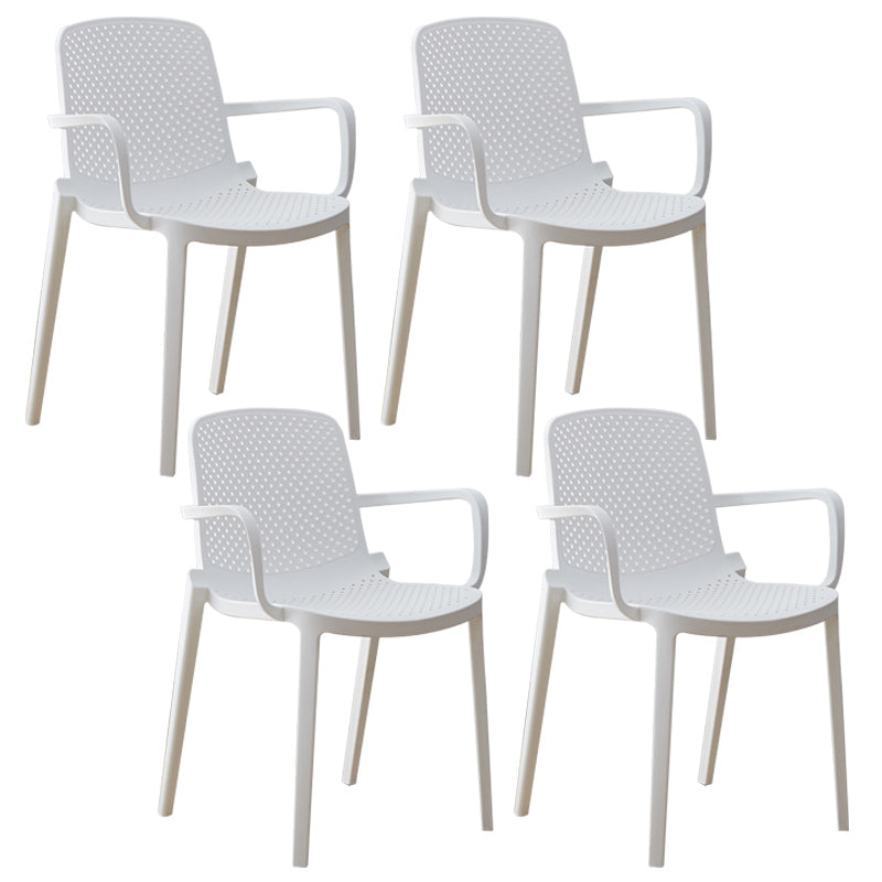 Modern Plastic Solid Back Side Chair 32"H Acrylic Dining Chair for Restaurant