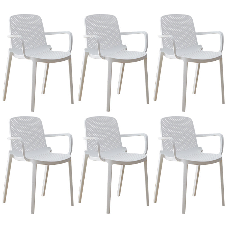 Modern Plastic Solid Back Side Chair 32"H Acrylic Dining Chair for Restaurant