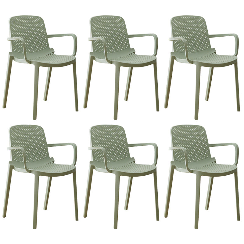 Modern Plastic Solid Back Side Chair 32"H Acrylic Dining Chair for Restaurant