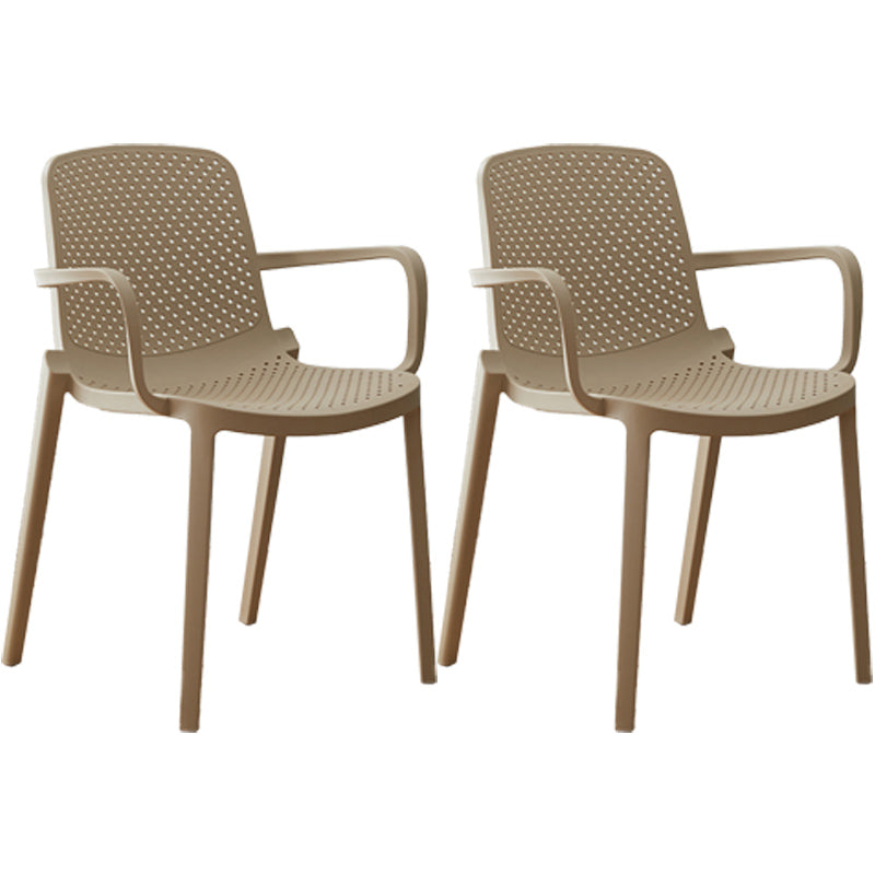 Modern Plastic Solid Back Side Chair 32"H Acrylic Dining Chair for Restaurant