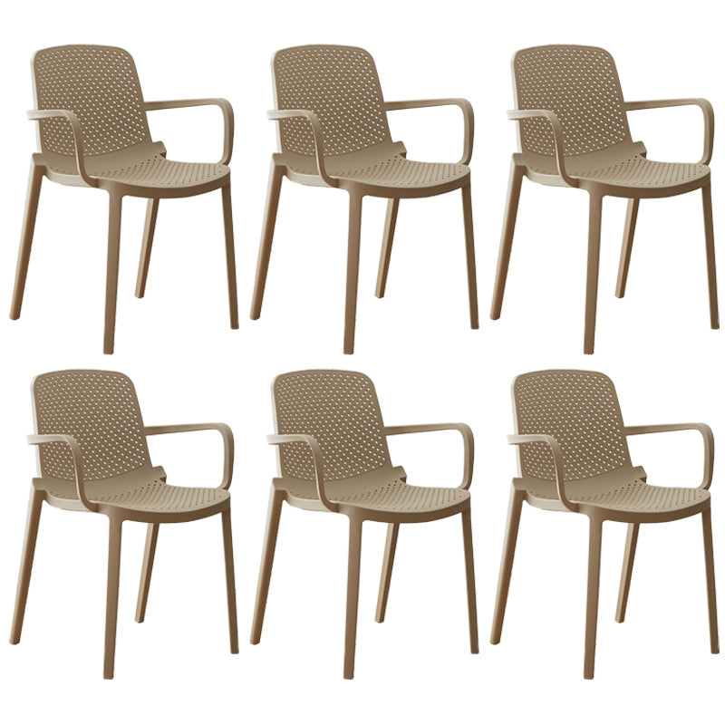 Modern Plastic Solid Back Side Chair 32"H Acrylic Dining Chair for Restaurant