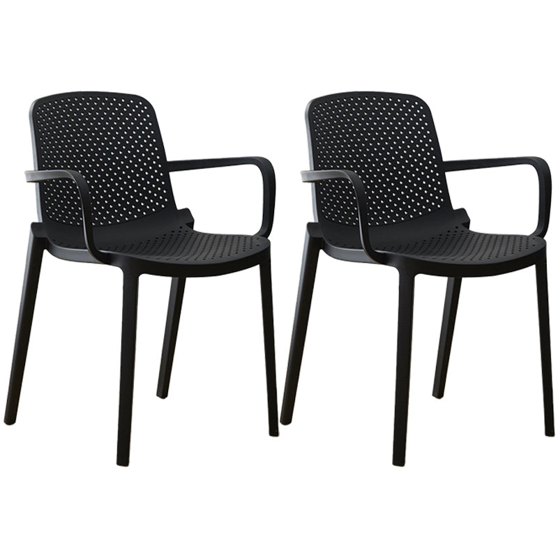 Modern Plastic Solid Back Side Chair 32"H Acrylic Dining Chair for Restaurant