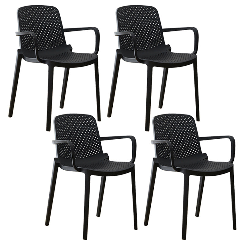 Modern Plastic Solid Back Side Chair 32"H Acrylic Dining Chair for Restaurant