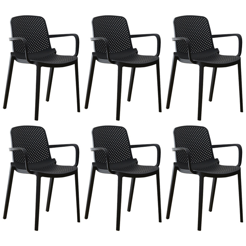Modern Plastic Solid Back Side Chair 32"H Acrylic Dining Chair for Restaurant