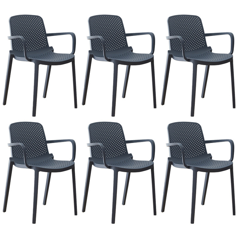 Modern Plastic Solid Back Side Chair 32"H Acrylic Dining Chair for Restaurant