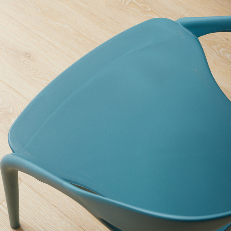 Scandinavian Plastic Stacked Side Chair Open Back Dining Side Chair for Home Use