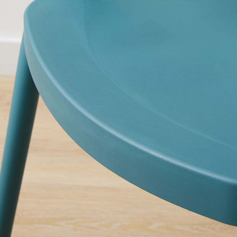Scandinavian Plastic Stacked Side Chair Open Back Dining Side Chair for Home Use