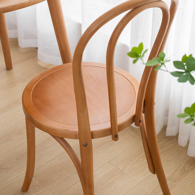 Chaise de salle à manger en bois massif de style traditionnel, chaise latérale à dossier à lattes