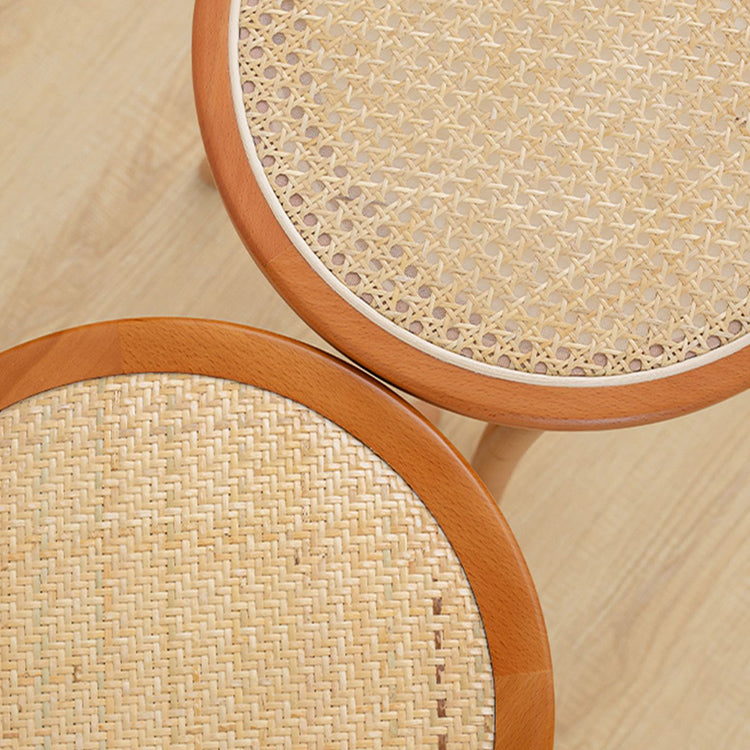 Chaise de salle à manger en bois massif de style traditionnel, chaise latérale à dossier à lattes