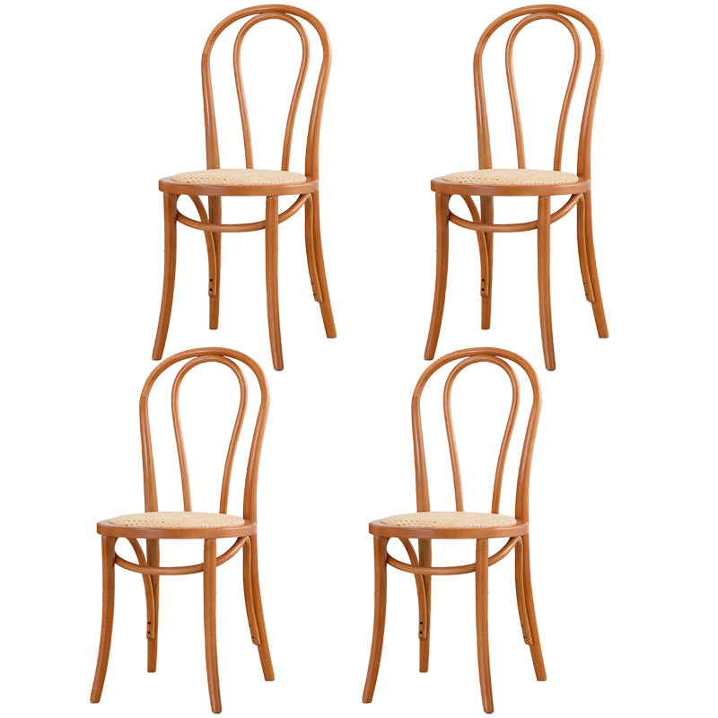 Chaise de salle à manger en bois massif de style traditionnel, chaise latérale à dossier à lattes