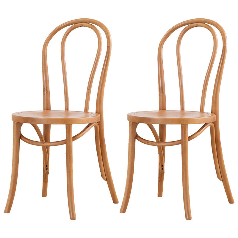 Chaise de salle à manger en bois massif de style traditionnel, chaise latérale à dossier à lattes