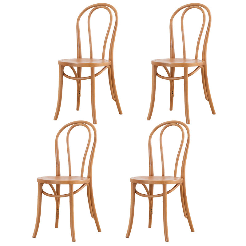 Chaise de salle à manger en bois massif de style traditionnel, chaise latérale à dossier à lattes