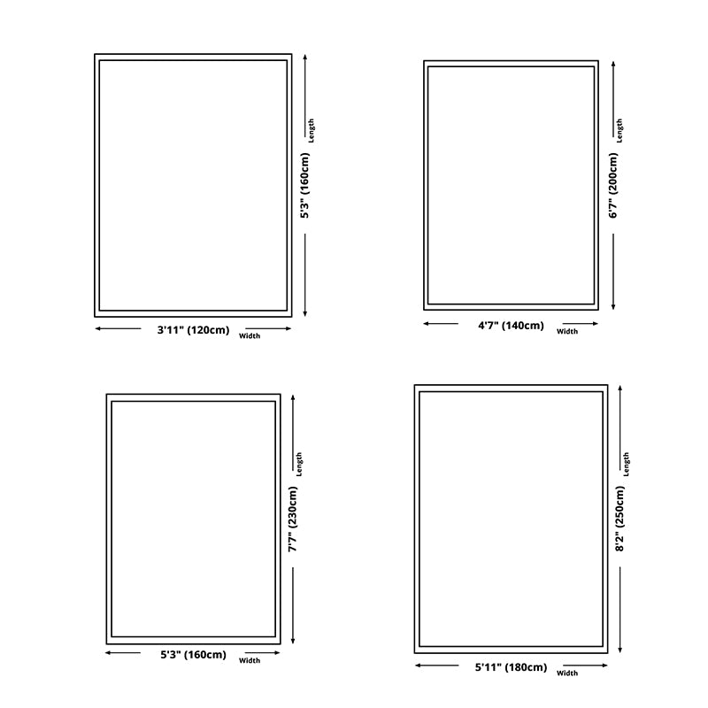 White Modern Area Carpet Line Pattern Polyester Area Rug Easy Care Washable Rug for Living Room